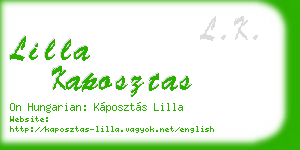 lilla kaposztas business card