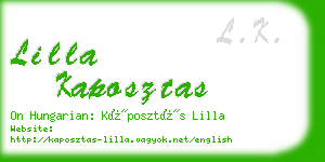 lilla kaposztas business card